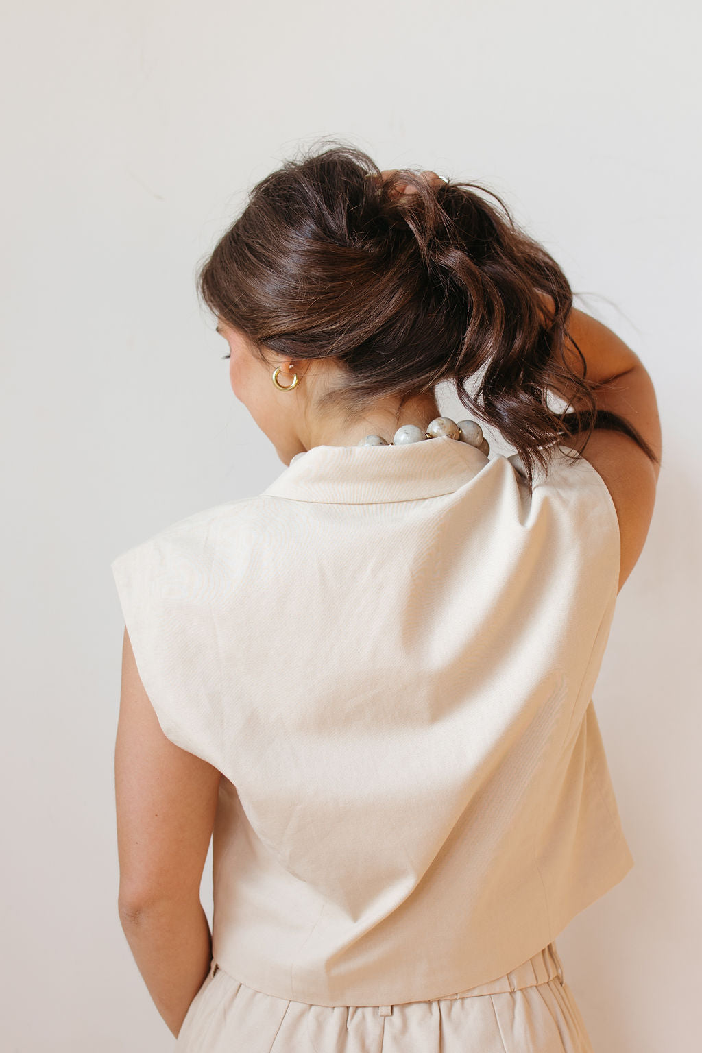 mayla linen vest