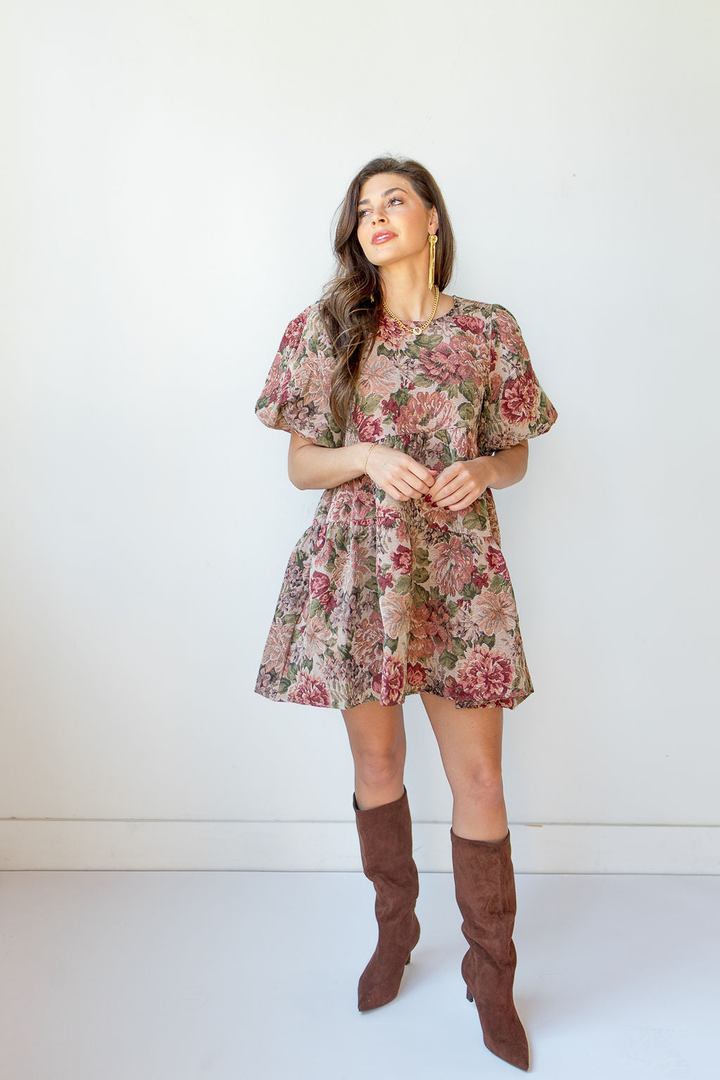mode, mia jacquard mini dress