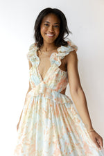 mode, brynn ruffle maxi dress