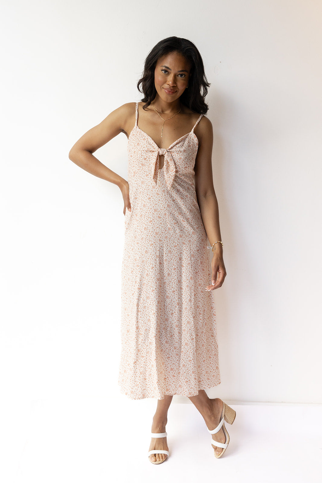 mode, nalani floral midi dress