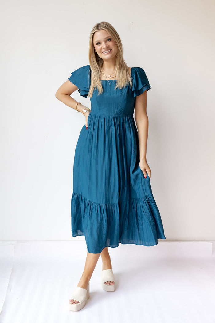 mode, zahra ruffle maxi dress