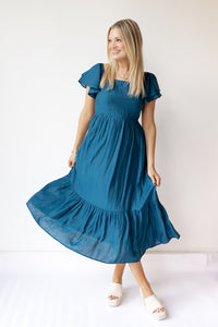 mode, zahra ruffle maxi dress