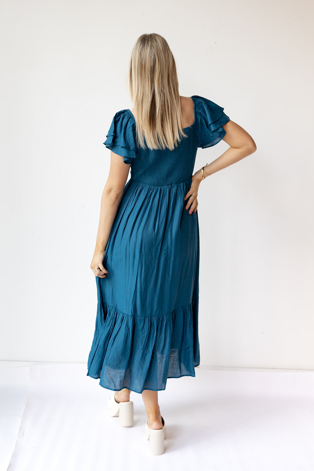 mode, zahra ruffle maxi dress