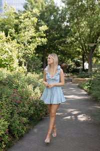 mode, lana lace mini romper