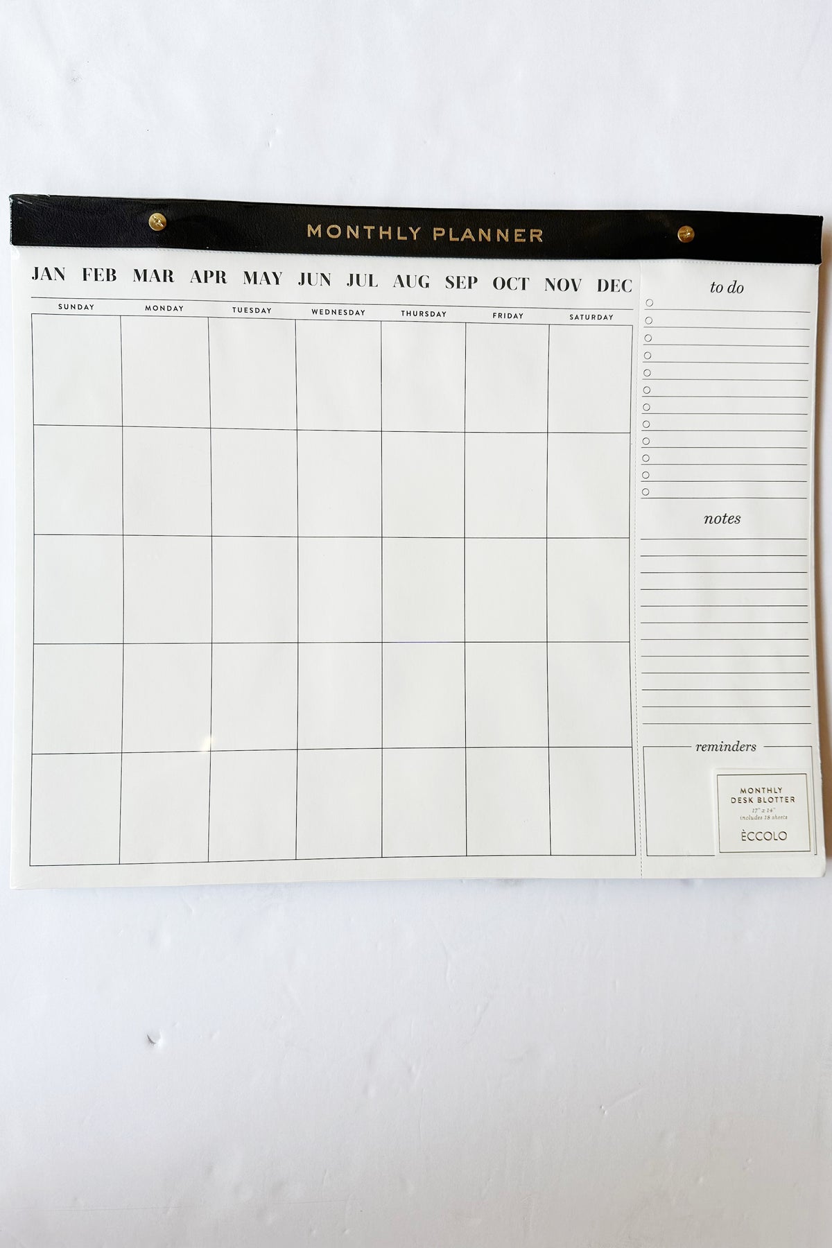 mode, blotter monthly planner pad