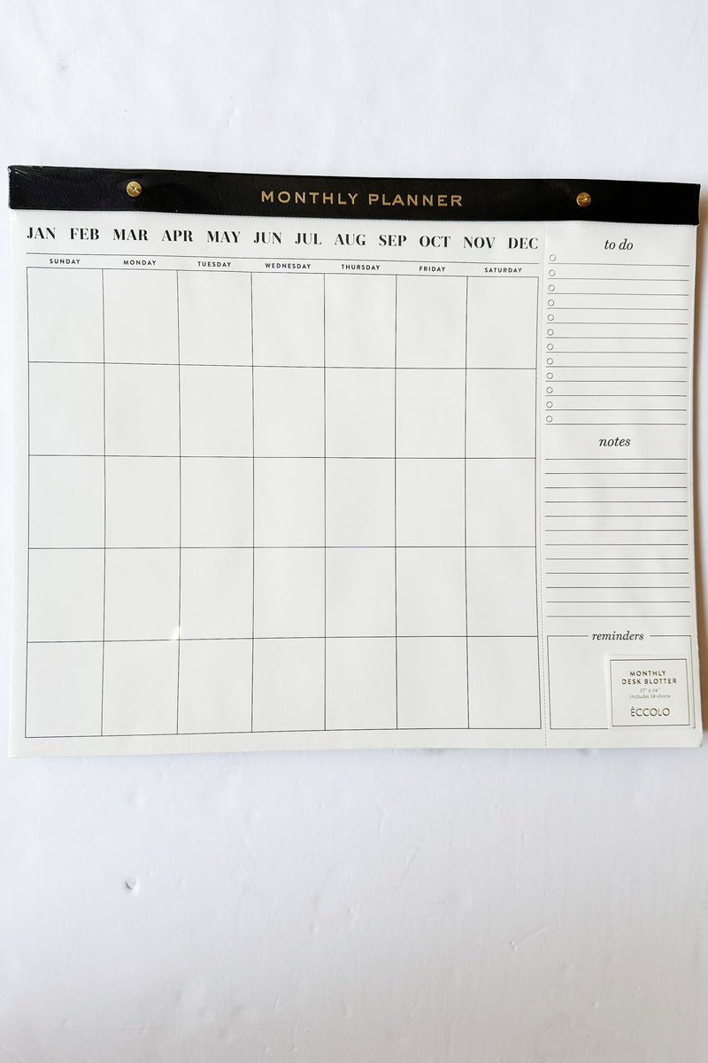 blotter monthly planner pad
