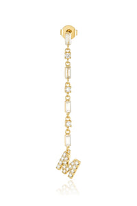 mode, cora initial drop earring