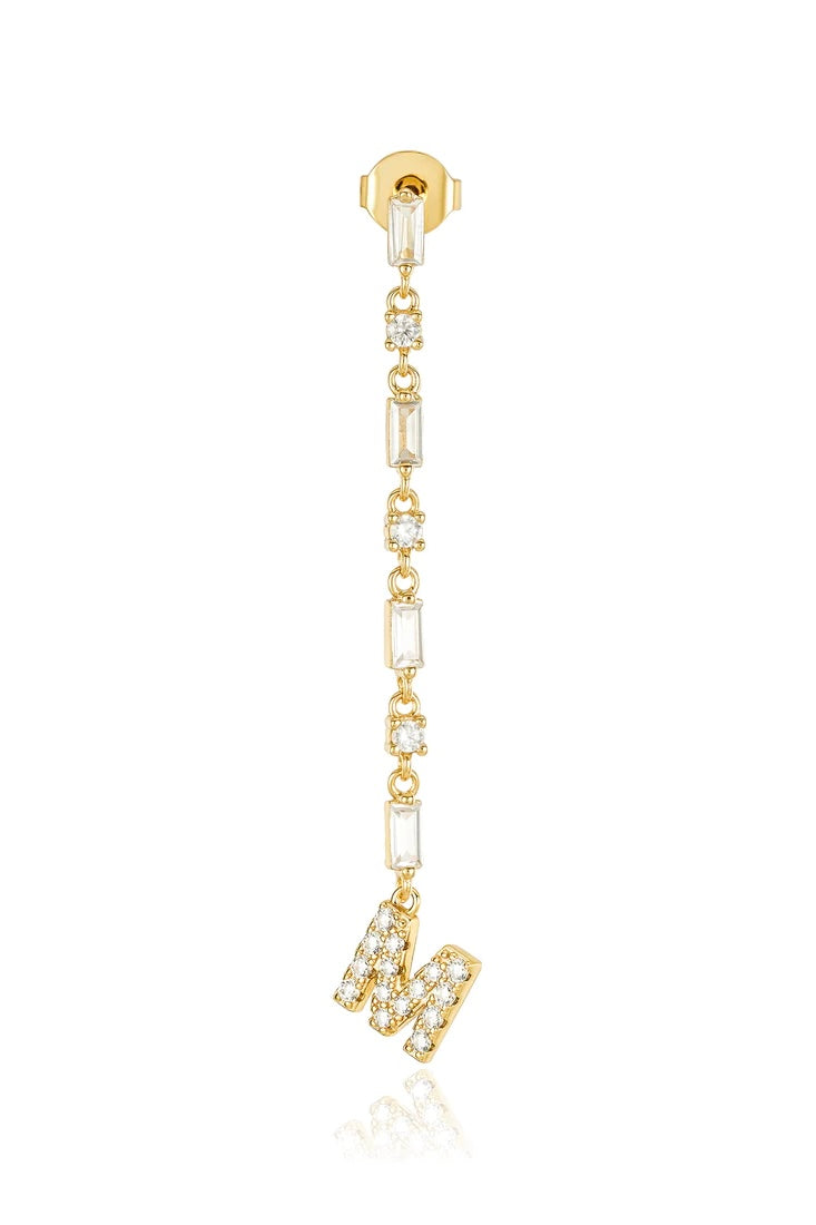 mode, cora initial drop earring