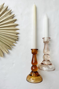 mode, amber glass taper holder