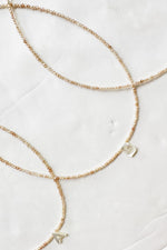 mode, shell initial necklace
