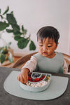 mode, mint rainbow plate
