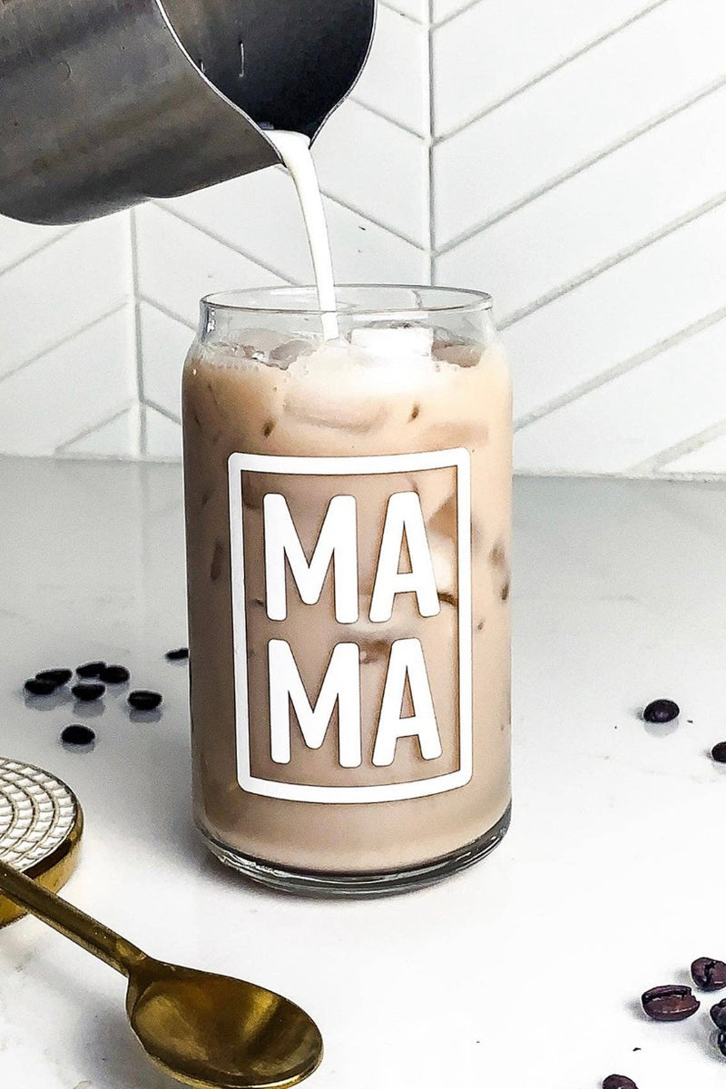 mode, mama 16oz glass
