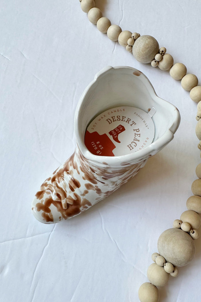 mode, nashville ceramic candle, desert peach