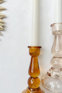 mode, amber glass taper holder