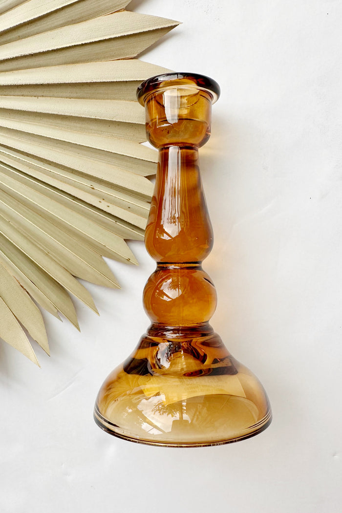 mode, amber glass taper holder