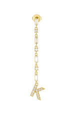 mode, cora initial drop earring
