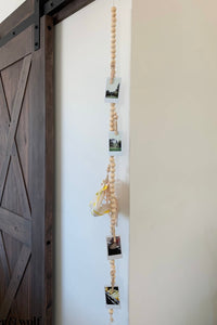 mode, 4ft wood beaded garland w pins
