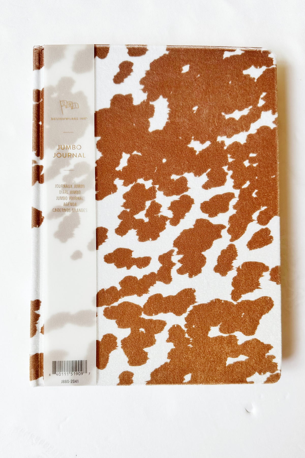 mode, cowprint velvet journal
