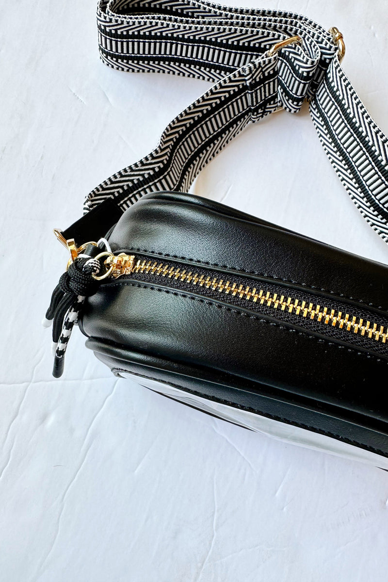 mode, spectator cross-body bag, black