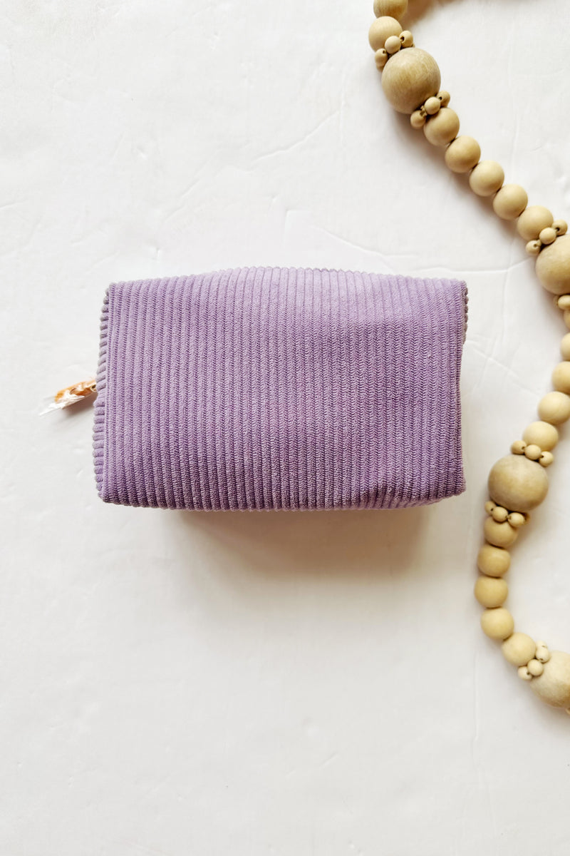mode, roux zip pouch, lilac