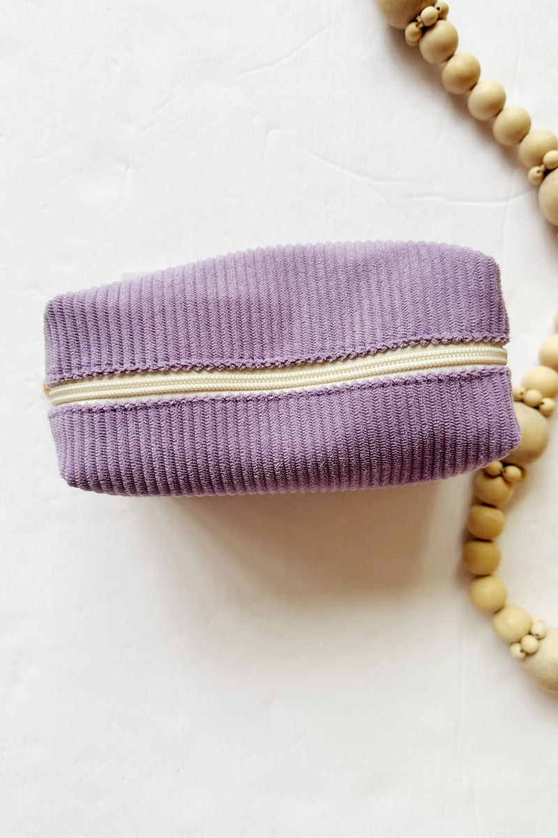 mode, roux zip pouch, lilac