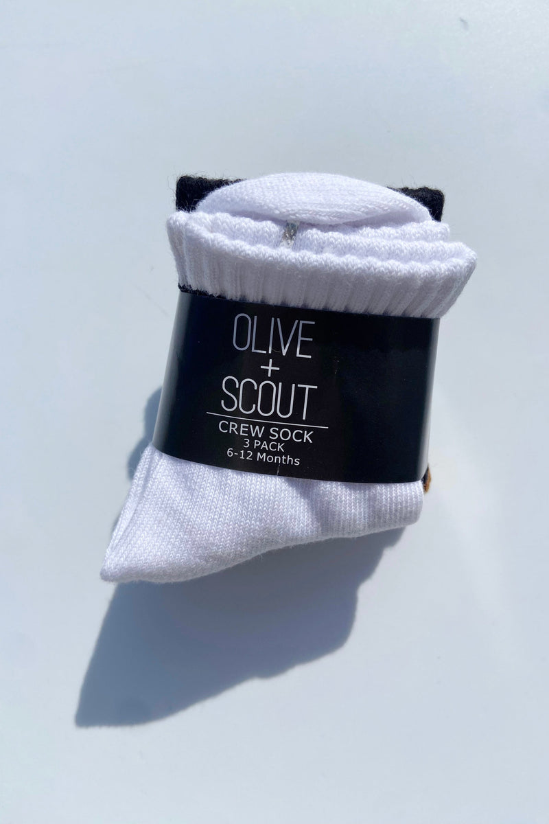 mode, 3 pk crew socks