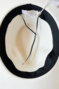 mode, briar hat, ivory