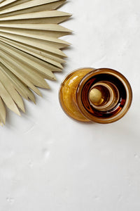 mode, amber glass taper holder