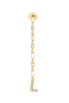 mode, cora initial drop earring