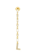 mode, cora initial drop earring