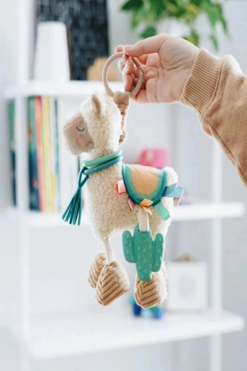 mode, llama activity plush teether