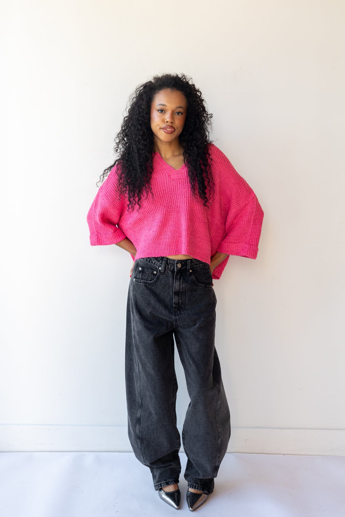sweet as can be 3/4 sleeve sweater