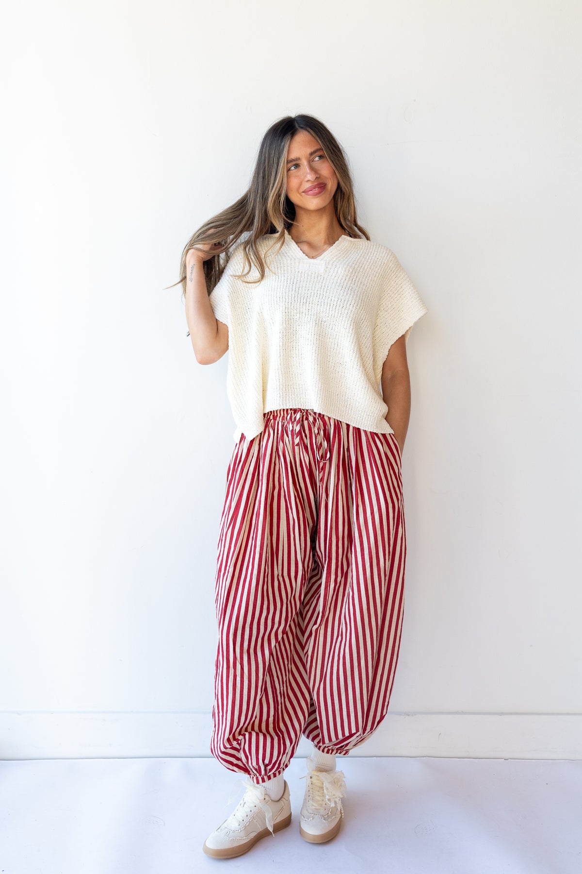 ashlee striped balloon pants