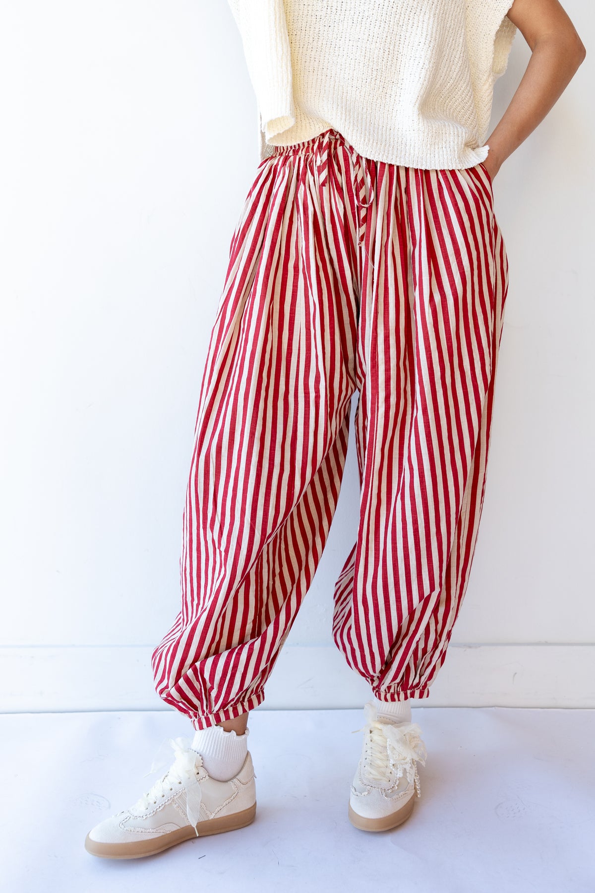 ashlee striped balloon pants