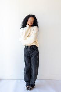 kitten boucle knit cardigan