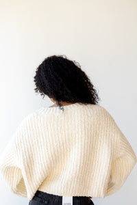 kitten boucle knit cardigan