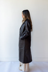 ellis leather trench coat