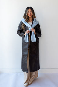 ellis leather trench coat