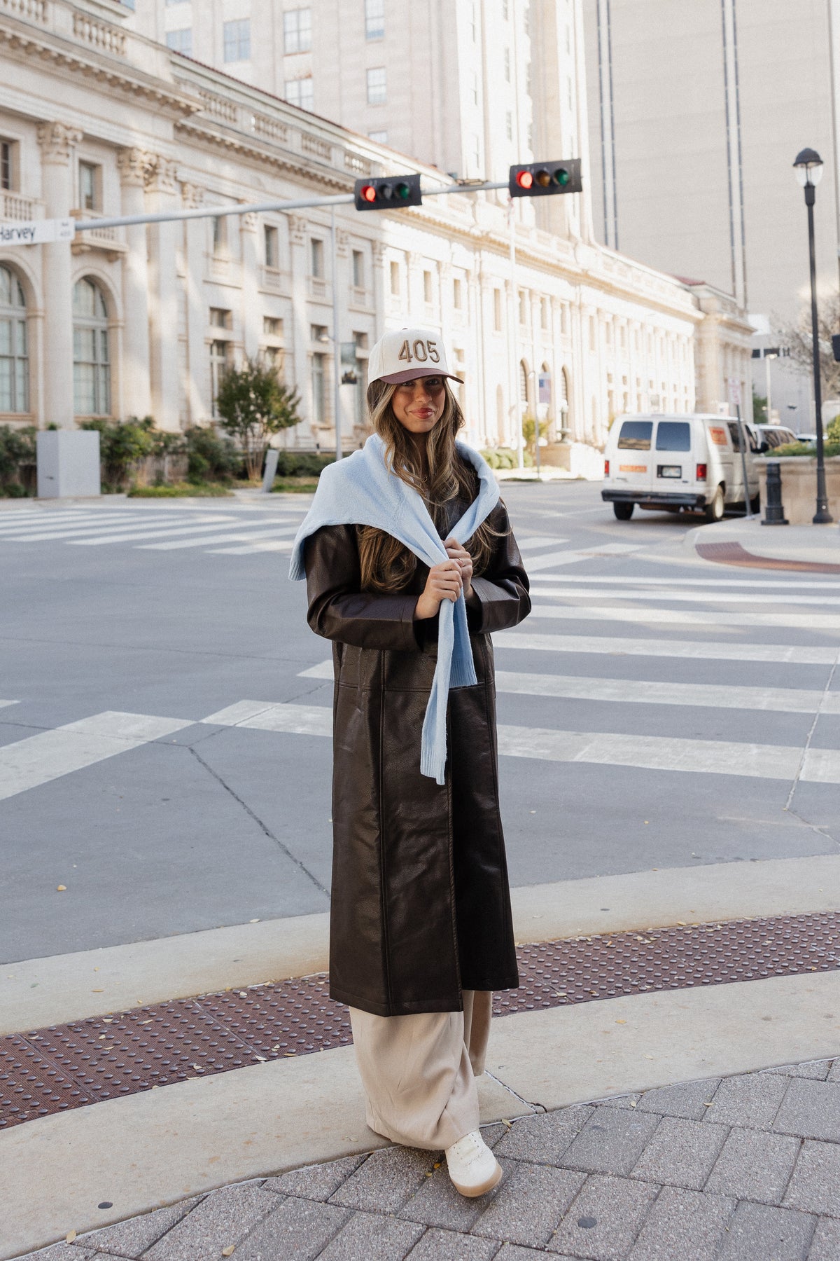 ellis leather trench coat