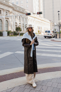 ellis leather trench coat
