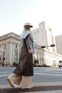 ellis leather trench coat