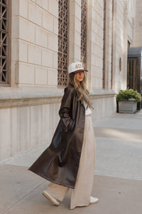 ellis leather trench coat