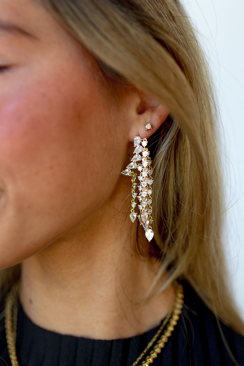 mode, raven statement earrings