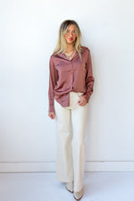mode, slow down button blouse