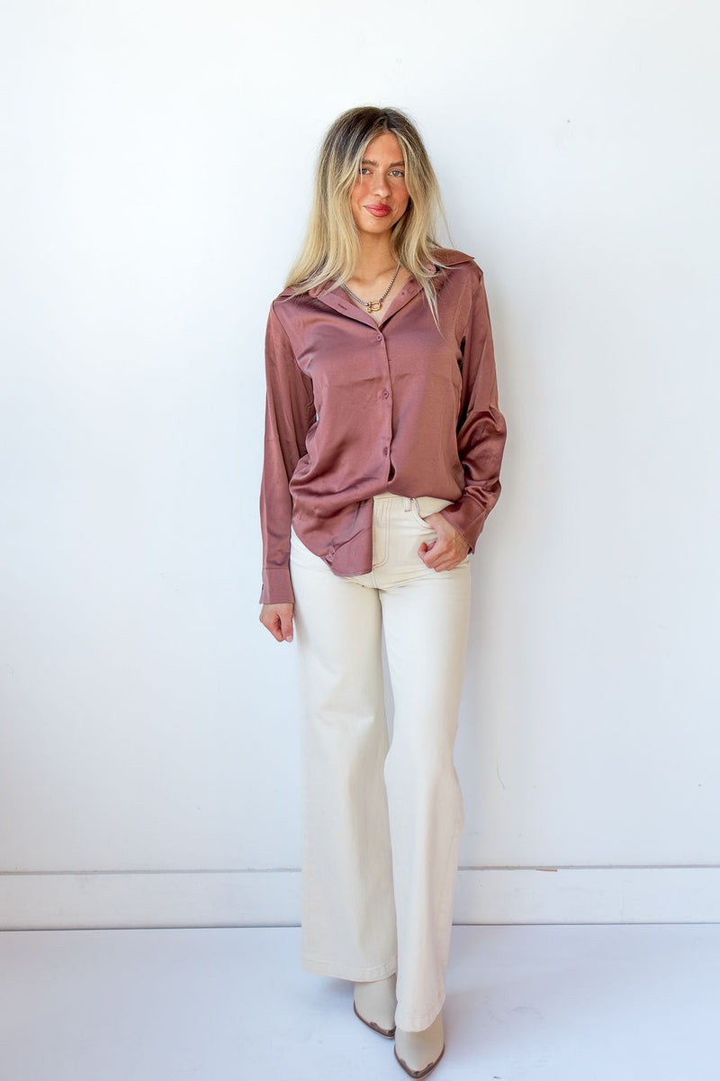 mode, slow down button blouse