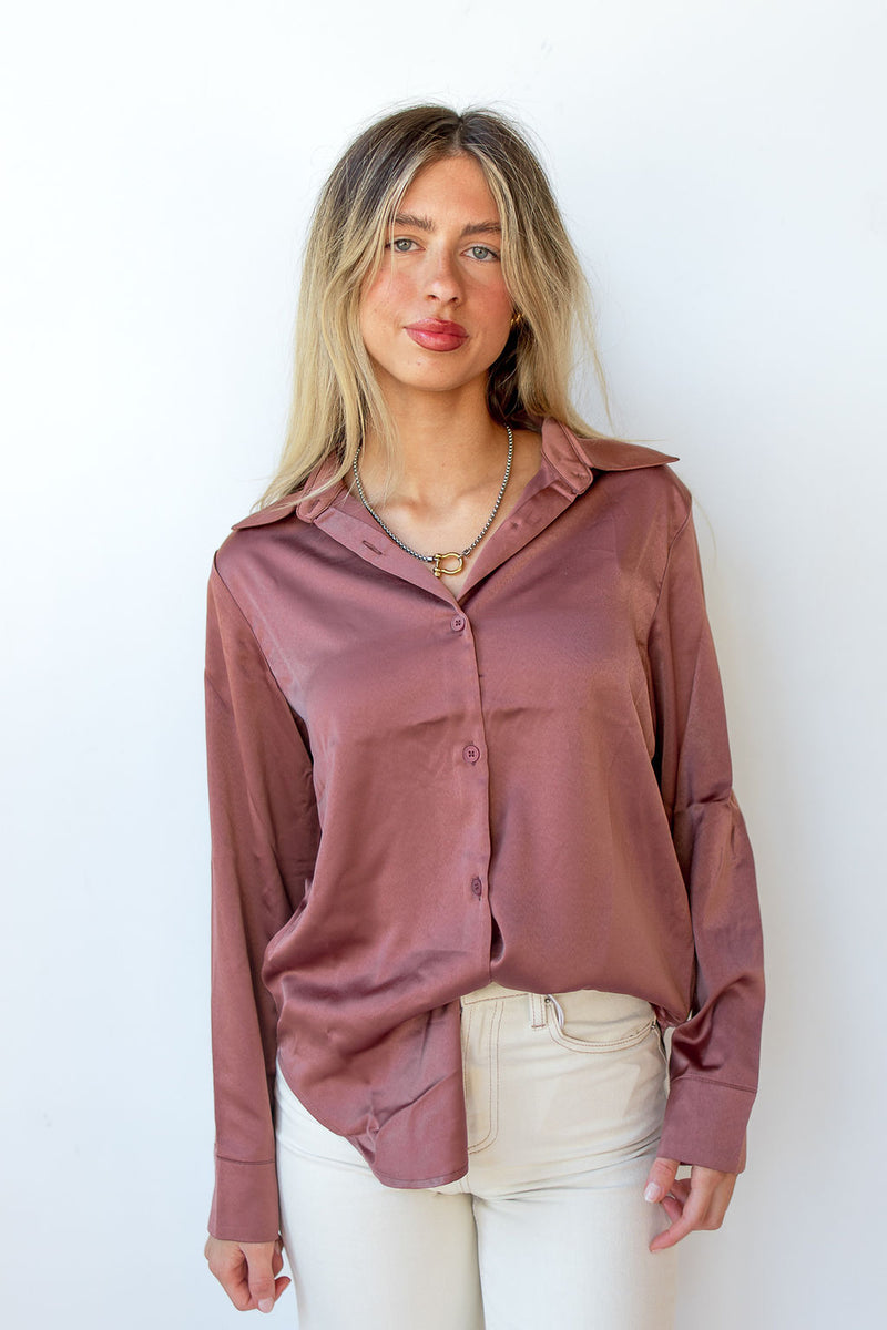 mode, slow down button blouse