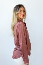 mode, slow down button blouse