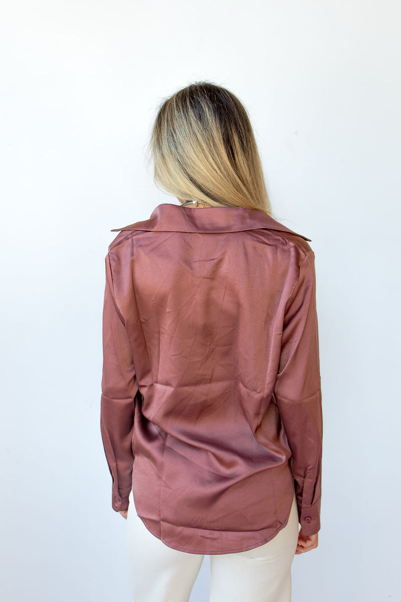 mode, slow down button blouse
