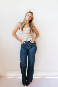 clare tiered ruched top