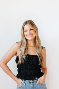 clare tiered ruched top